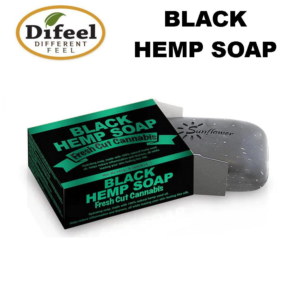 Difeel Black Hemp Soap, 5 oz