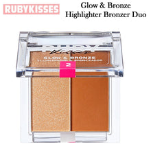 Ruby Kisses Glow & Bronze Highlighter Bronzer, 2-in-1 Pressed Powder Compact