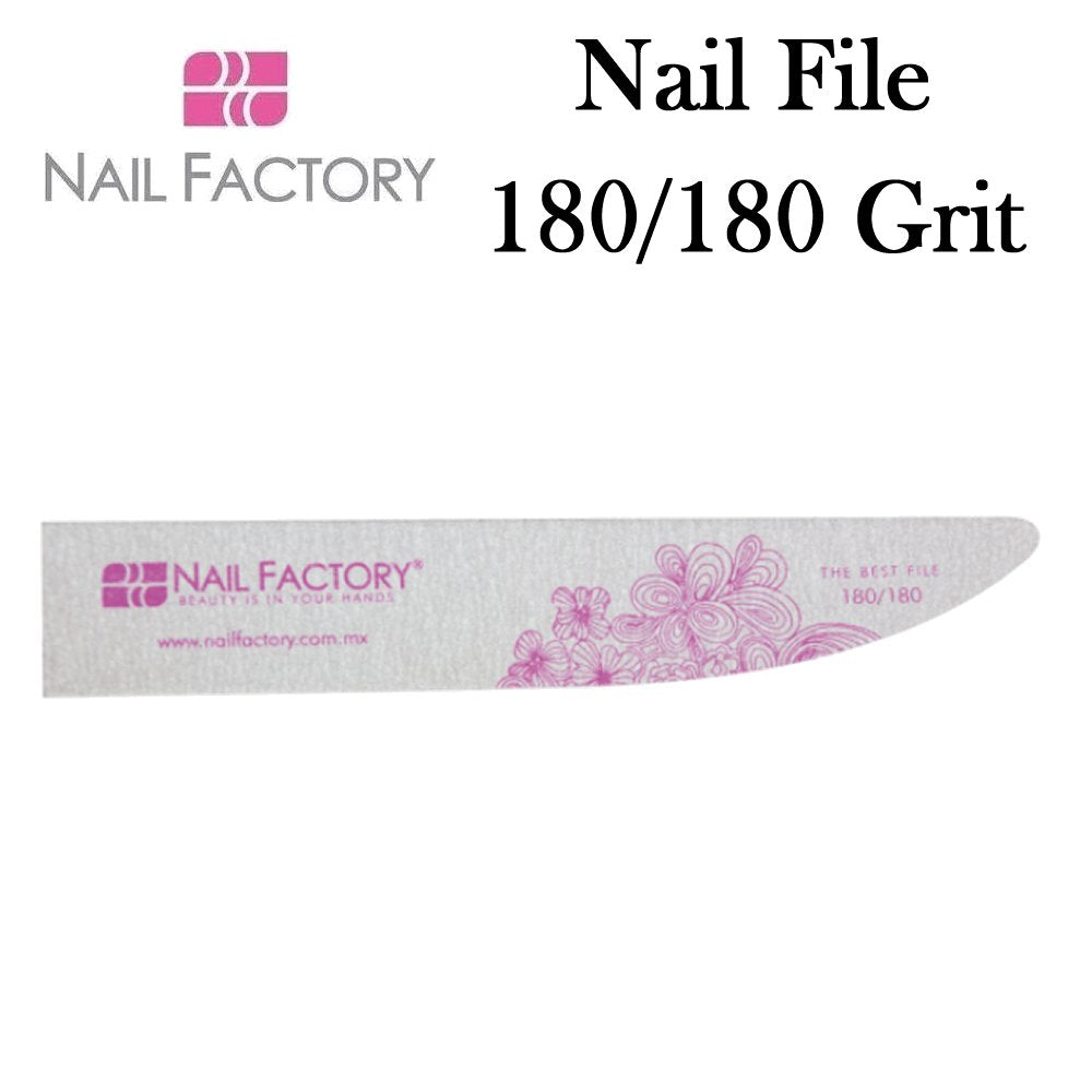 Nail Factory Nail Files - Pink 180/180 Grit