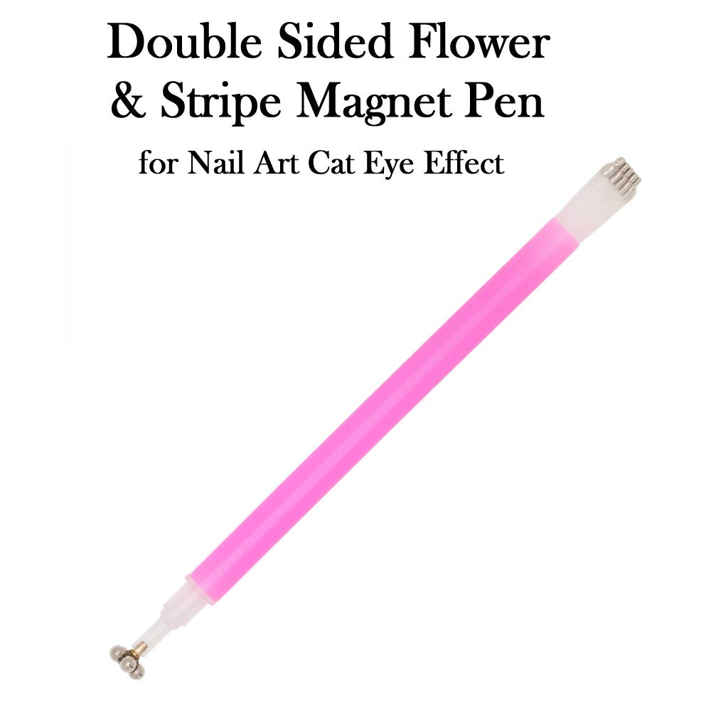 Double Sided Flower & Stripe Magnet Pen