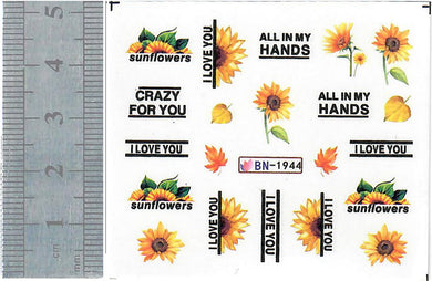 Nail Stickers - Sunflowers (BN-1944)