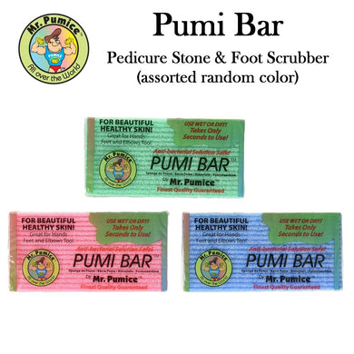 Mr. Pumice Pumi Bar: Pedicure Stone & Foot Scrubber, assorted random color (648100)