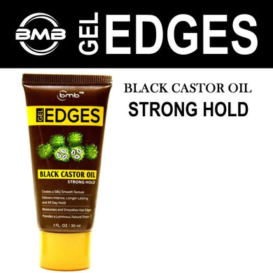 bmb Gel Edges Black Castor Oil Strong Hold, 1 oz