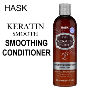 Hask Keratin Smooth Conditioner, 12 oz