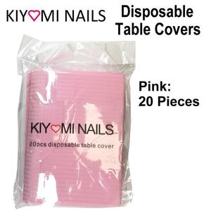 Kiyomi Nails Disposable Table Covers, Pink or White