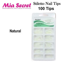 Mia Secret Stiletto 100 Count Nail Tips (Clear and Natural)