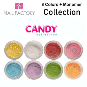 Nail Factory Acrylic Collection "Candy Collection" (8 colors + monomer)