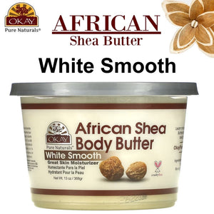 Okay Pure Naturals African Shea Butter, White Smooth, 13 oz