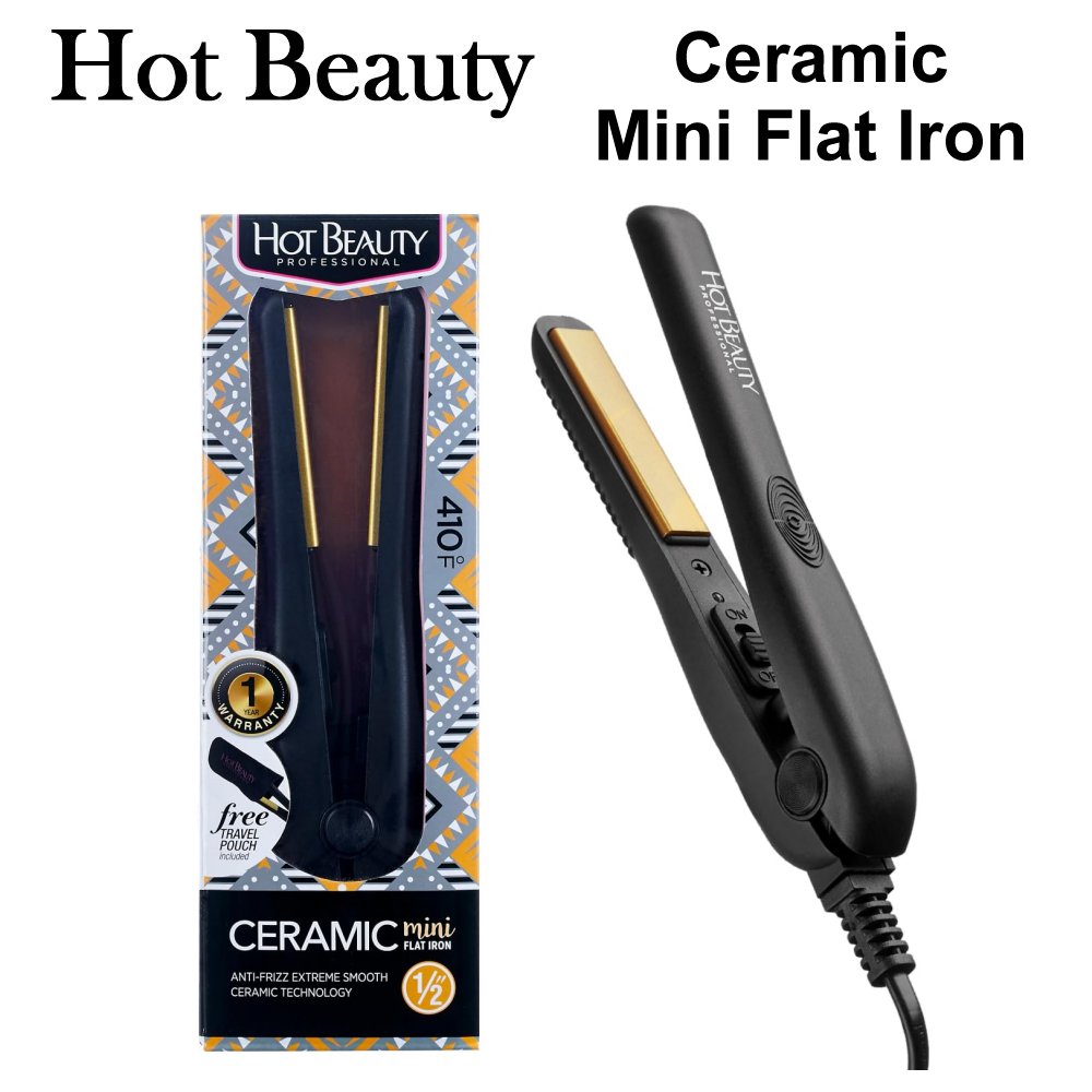 Hot Beauty Mini Ceramic Flat Iron 1/2