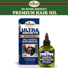 Difeel Hair Oil, Ultra Growth for Men, Hair and Beard, 2.5 oz