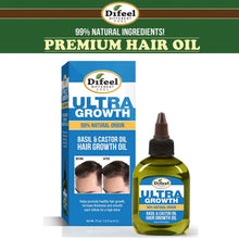 Difeel Hair Oil, Ultra Growth for Men, Hair and Beard, 2.5 oz