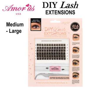 Amorus DIY Lash Extensions Kit, Medium - Large (DIY-P-13-ML)