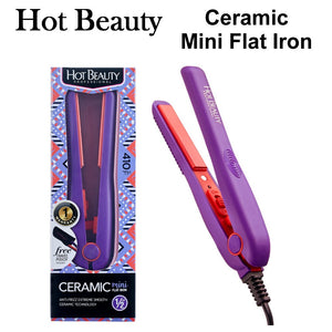 Hot Beauty Mini Ceramic Flat Iron 1/2"