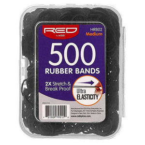 Red by Kiss Rubber Bands (500 pcs) (HRB02)