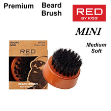 Red by Kiss Brush, Premium Beard Brush, Mini (BR204)