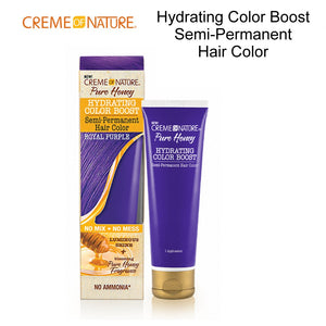 Creme of Nature Pure Honey Hydrating Color Boost Semi-Permanent Hair Color, 3oz