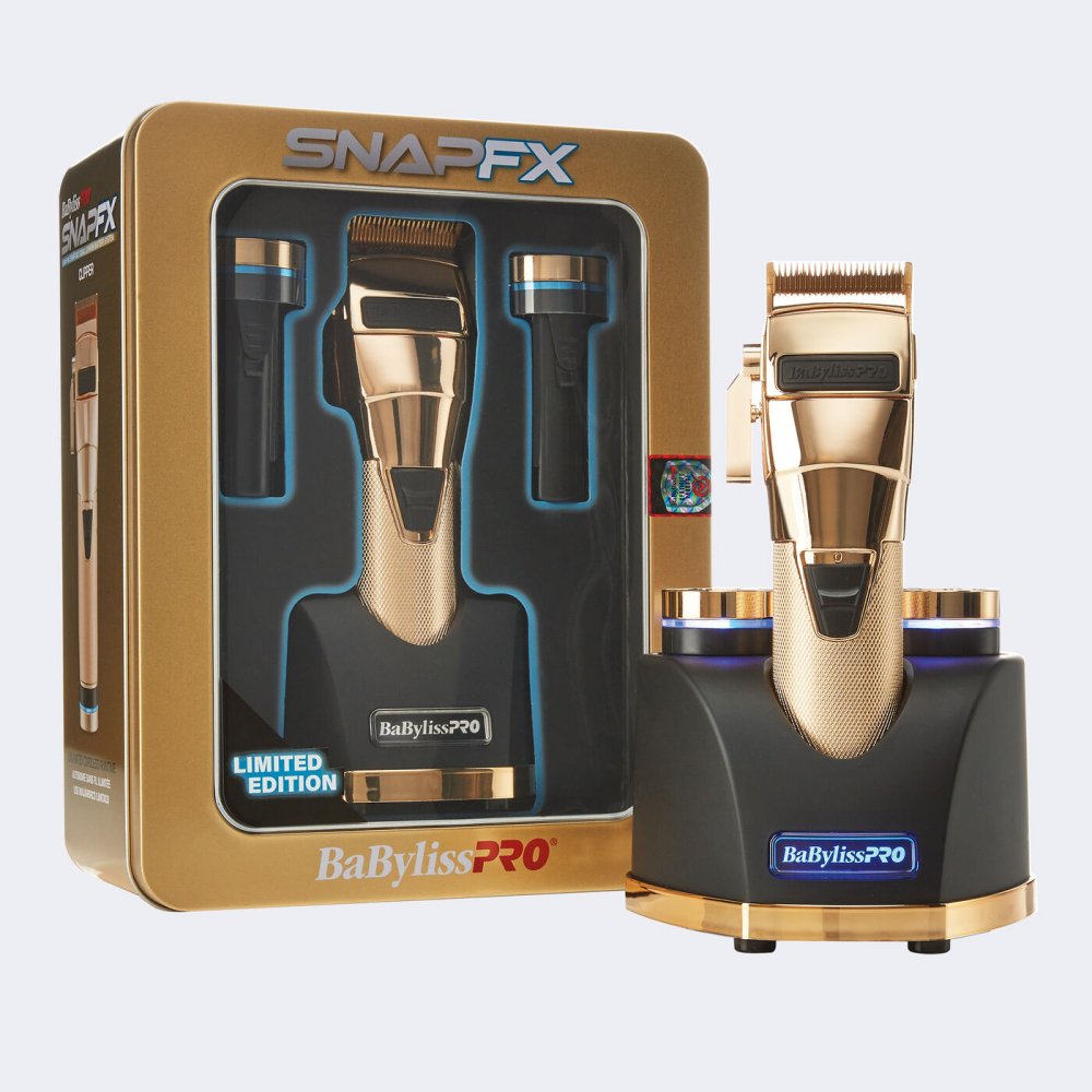 BaBylissPRO SnapFX Clipper (GOLD Limited Edition) - with Snap In/Snap Out Dual Lithium Battery System
