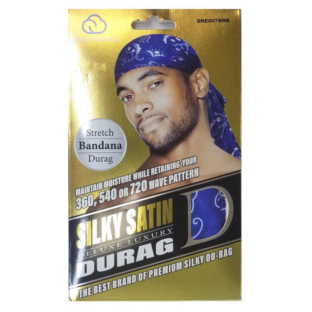 Dream World Durag, Silky Satin Deluxe Luxury Durag (DRE007BRB)