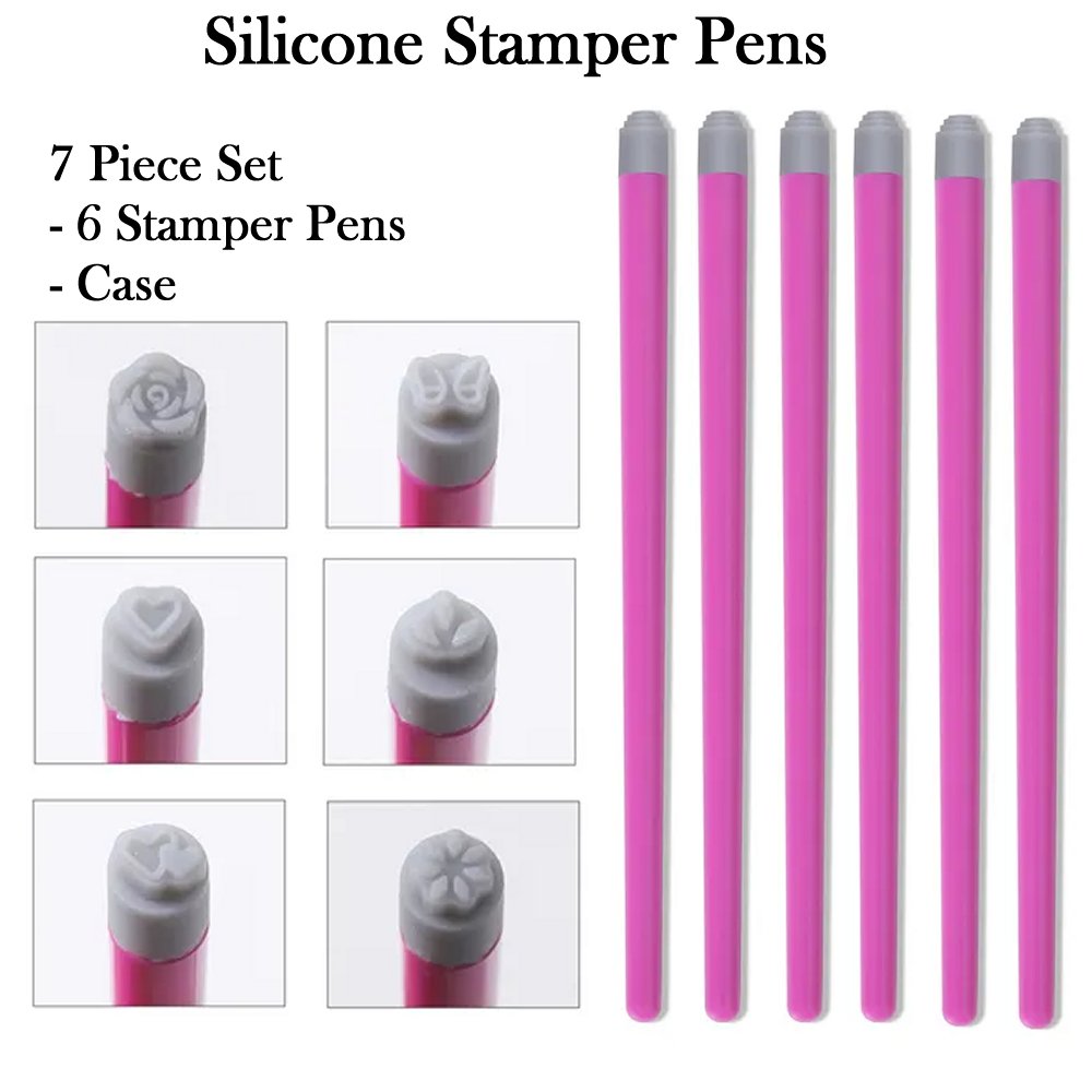 Silicone Nail Tip Stamper Pin Set (7 Pieces)