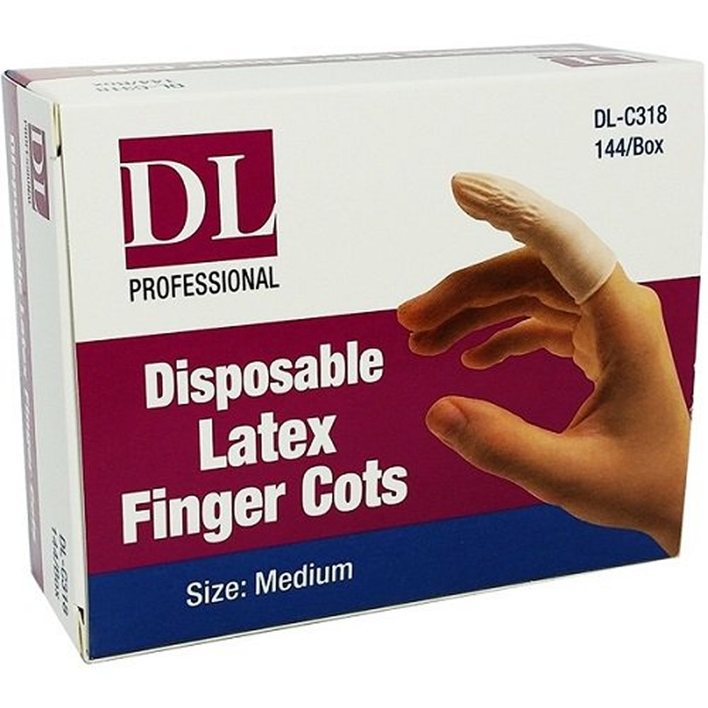 DL Professional Disposable Latex Finger Cots (DL-C318)