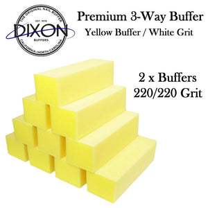 Dixon 3 Way Buffer - Yellow with White Grit (220/220)