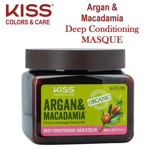 KISS Argan & Macadamia Deep Conditioning Masque, 16.9 oz (KAMM500)