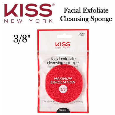 Kiss Facial Exfoliate Cleansing Sponge, 3/8