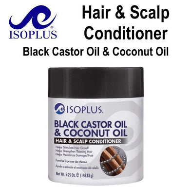 Isoplus Hair & Scalp Conditioner with Black Castor Oil and Coconut Oil, 5.25 oz
