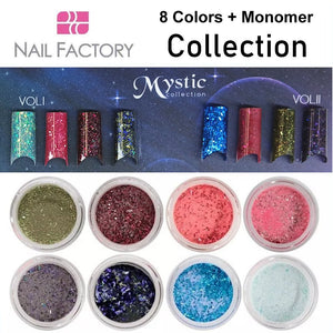 Nail Factory Acrylic Collection "Mystic Collection" (8 colors + monomer)