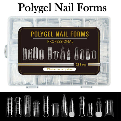 Polygel Nail Forms, 288 pieces