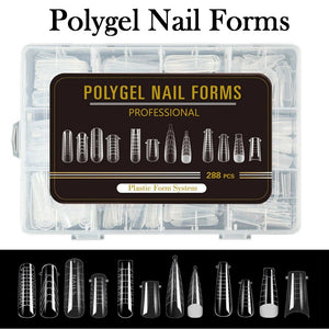 Polygel Nail Forms, 288 pieces