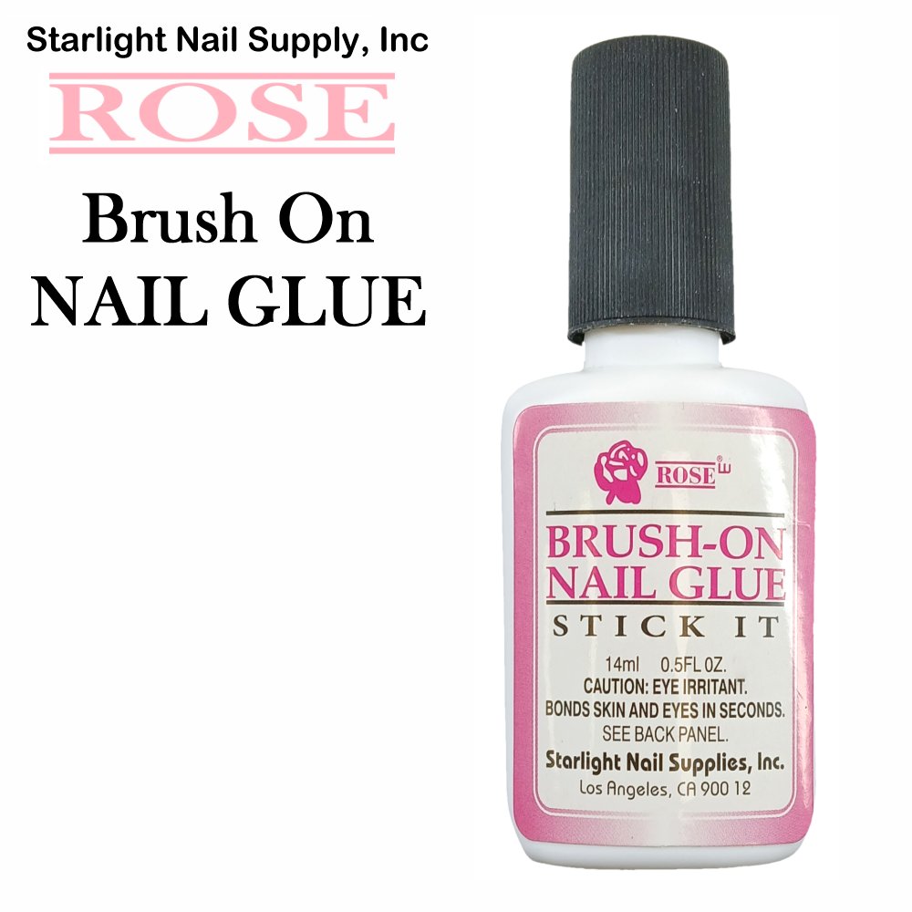 Starlight Rose Brush On Nail Glue, 0.5 oz