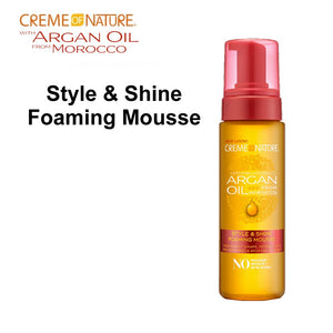 Creme of Nature with Argan Oil - Style & Shine Foaming Mousse, 7 oz
