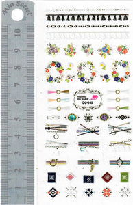 Nail Stickers - Wreaths and Snowflakes (DC-140 The Namie)