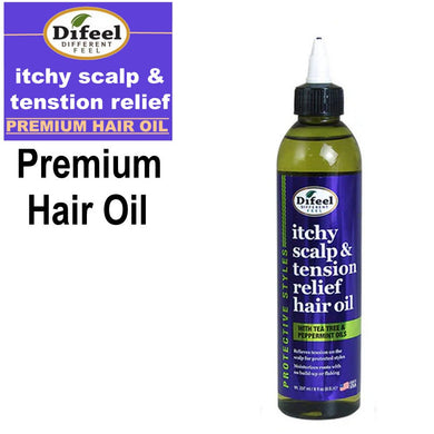 Difeel Hair Oil, Itchy Scalp & Tension Relief Premium Hair Oil, 8 oz