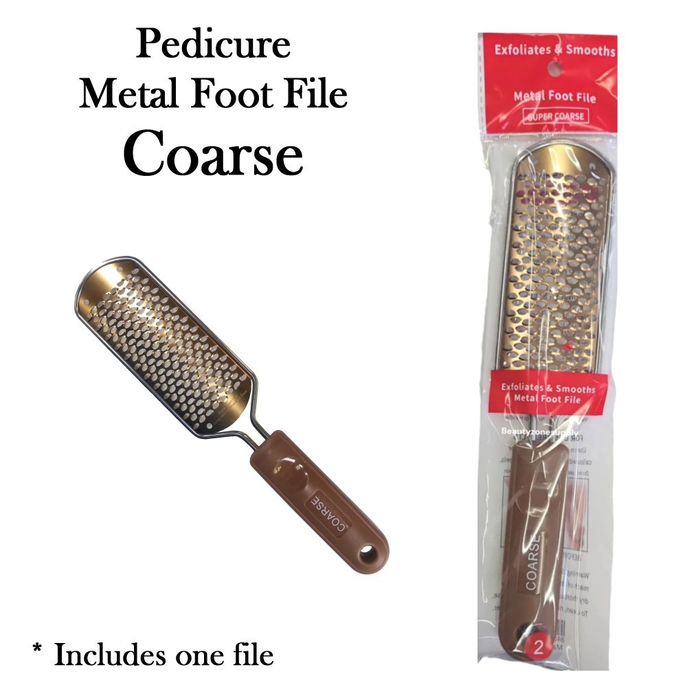 Pedicure Metal Foot File, Coarse (Rose Gold)