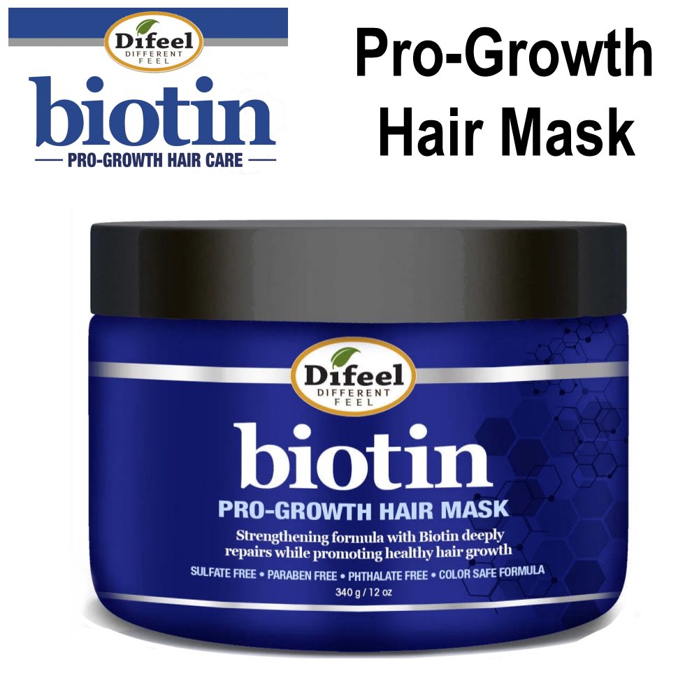 Difeel Hair Mask, Biotin Pro-Growth Hair Mask, 12 oz