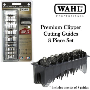 Wahl Guards, Premium Clipper Cutting Guides - 8 Piece Set