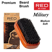 Red by Kiss Brush, Premium Beard Brush, Military (BR200)