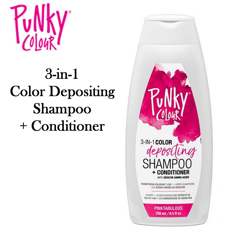 Punky Colour 3-in-1 Color Depositing Shampoo + Conditioner, Pinktabulous (67624)