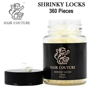 Hair Couture Shrinky Locks, Clear, 360 Pieces