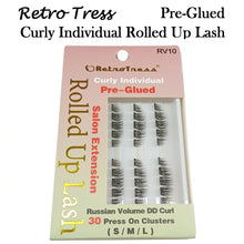 RetroTress Curly Individual Rolled Up Lash, Pre Glued