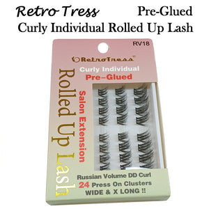 RetroTress Curly Individual Rolled Up Lash, Pre Glued