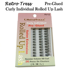 RetroTress Curly Individual Rolled Up Lash, Pre Glued