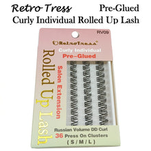 RetroTress Curly Individual Rolled Up Lash, Pre Glued