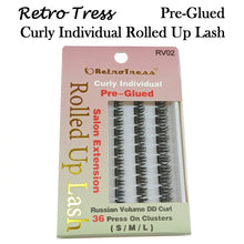 RetroTress Curly Individual Rolled Up Lash, Pre Glued