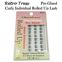 RetroTress Curly Individual Rolled Up Lash, Pre Glued