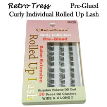 RetroTress Curly Individual Rolled Up Lash, Pre Glued