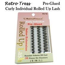 RetroTress Curly Individual Rolled Up Lash, Pre Glued