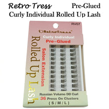 RetroTress Curly Individual Rolled Up Lash, Pre Glued